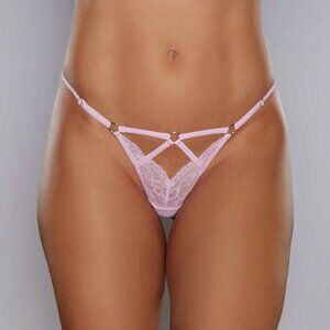 Allure Lingerie Adore Panty - Do Not Disturb - One Size - Pink